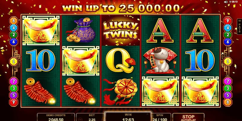 Lucky Twins là một trò chơi slot có tiền thưởng hấp dẫn